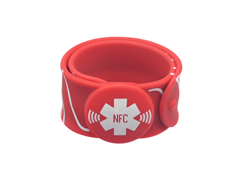 Printable NFC Silicone Slap Snap Bracelets RFID Wristband